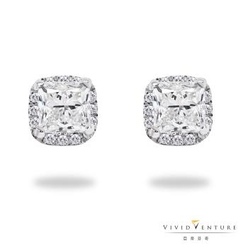 亞帝芬奇 天然鑽石 GIA 60分 EVVS2 鑽石 耳環 嶄新 14K金臺+18K金耳針