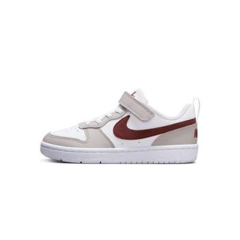 Nike Court Borough Recraft HF 中童 灰白紅 魔鬼氈 透氣 休閒鞋 FZ4522-100