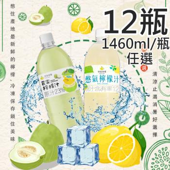 【憋氣檸檬】搖搖冰沙 檸檬汁 芭樂檸檬汁任選12瓶(1460ml/瓶〉