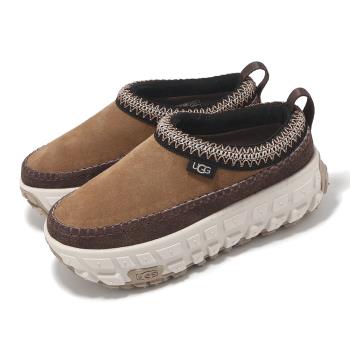 Ugg 休閒鞋 Venture Daze 男女鞋 栗子棕 米白 麂皮 刺繡 厚底 輪胎大底 懶人鞋 1155650CTC