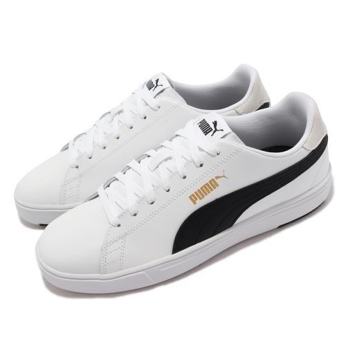 Puma 休閒鞋 Serve Pro Lite 板鞋 男女鞋 緩震 皮革 經典 支撐 情侶鞋 白 黑 37490208