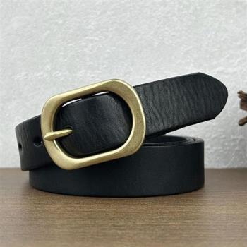 【米蘭精品】皮帶真皮腰帶-牛皮時尚青年學生女配件3色74jq10