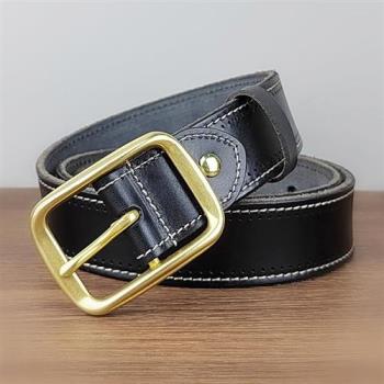 【米蘭精品】皮帶真皮腰帶-牛皮手工銅針扣頭男配件3色74jq16