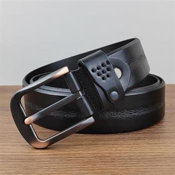 【米蘭精品】皮帶真皮腰帶-牛皮休閒復古青年男配件4色74jq30