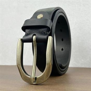 【米蘭精品】皮帶真皮腰帶-牛皮商務休閒牛仔男配件4色74jq41