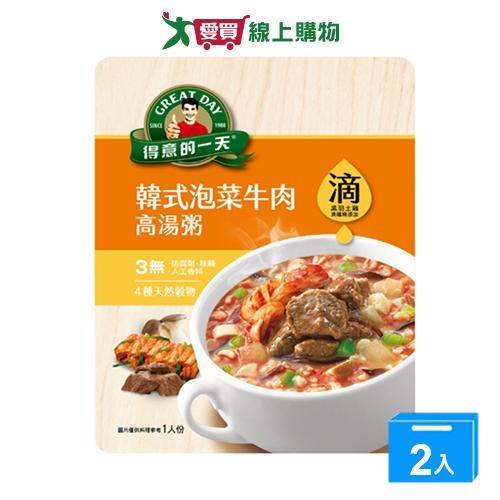 得意的一天滴雞精高湯粥韓式泡菜牛肉320g【兩入組】【愛買】