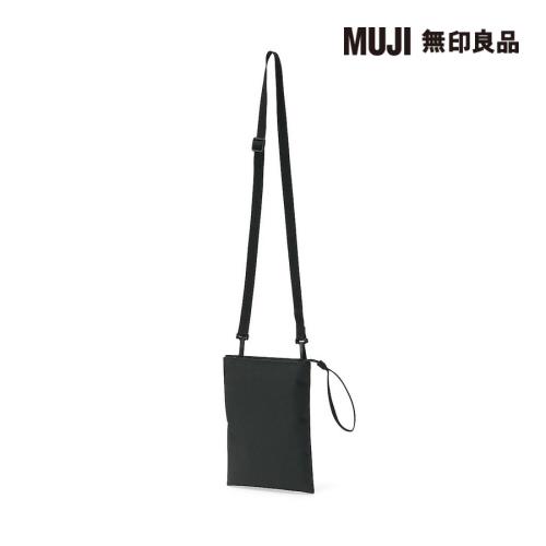 撥水加工迷你隨身側包 黑色【MUJI 無印良品】