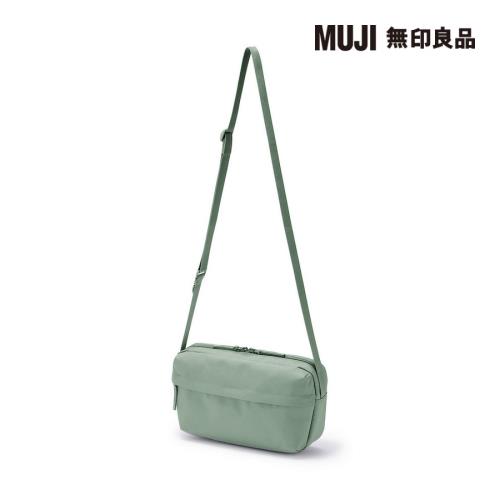 撥水加工附背面口袋肩背包 淺綠【MUJI 無印良品】