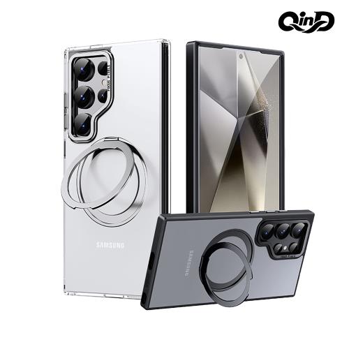 QinD SAMSUNG 三星 Galaxy S25 Ultra 旋轉磁吸支點殼