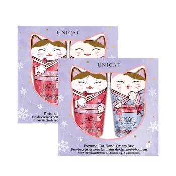 【UNICAT 變臉貓】雙重好運招財貓護手霜2入禮盒(2入/40ml)X2盒