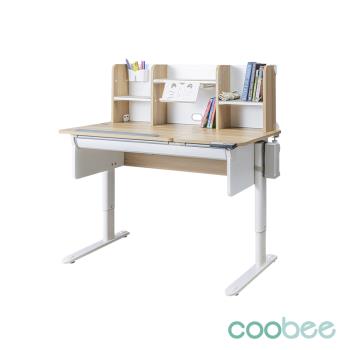 【SingBee 欣美】寬120cm CB-502 電動L板機能桌+桌上書架(成長書桌/電動桌/成長桌椅/臺灣製)