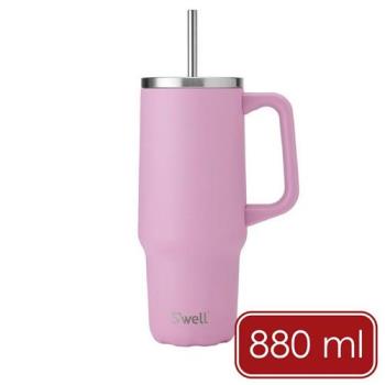 《Swell》Tumbler不鏽鋼吸管保溫隨行杯(泡泡糖粉880ml) | 冰壩杯 冰霸杯 吸管隨手杯 保冷保冰杯 水壺 環保杯 保溫瓶 咖啡杯