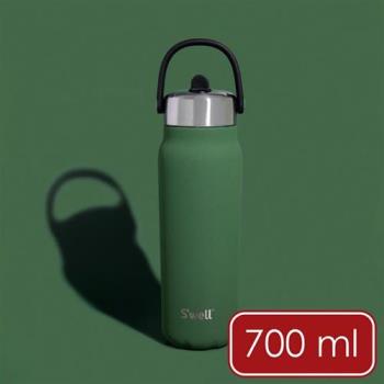 《Swell》Explorer不鏽鋼吸管保溫瓶(軍綠700ml) | 保溫杯 保冷保冰杯 運動水壺 手搖飲 環保杯 便攜杯 咖啡杯 隨行杯 手提提把