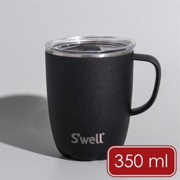 《Swell》Mug不鏽鋼滑蓋保溫馬克杯(曜石黑350ml) | 保溫杯 保冷保冰杯 推蓋直飲杯 環保杯 便攜杯 咖啡杯 隨行杯