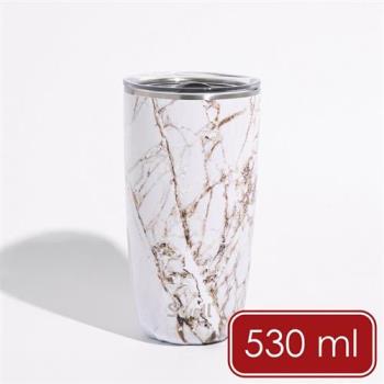 《Swell》Tumbler不鏽鋼滑蓋保溫杯(鎏金石紋530ml) | 保溫杯 保冷保冰杯 推蓋直飲杯 環保杯 便攜杯 咖啡杯 隨行杯
