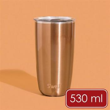 《Swell》Tumbler不鏽鋼滑蓋保溫杯(香檳金530ml) | 保溫杯 保冷保冰杯 推蓋直飲杯 環保杯 便攜杯 咖啡杯 隨行杯