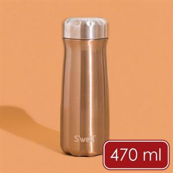 《Swell》Traveler不鏽鋼保溫瓶(香檳金470ml) | 保溫杯 保冷保冰杯 水壺 環保杯 便攜杯 咖啡杯 隨行杯