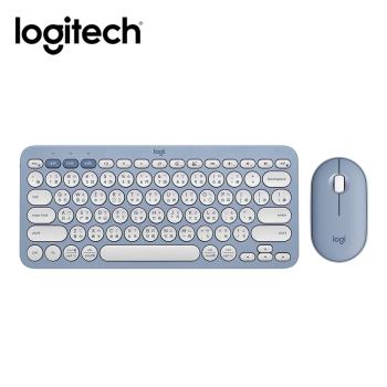 【Logitech 羅技】Pebble 2 Combo 無線藍牙鍵盤滑鼠組 午夜藍