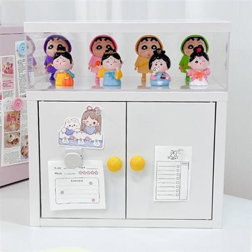 C&B鋼鐵斯特桌上盲盒公仔模型展示架雙門收納櫃