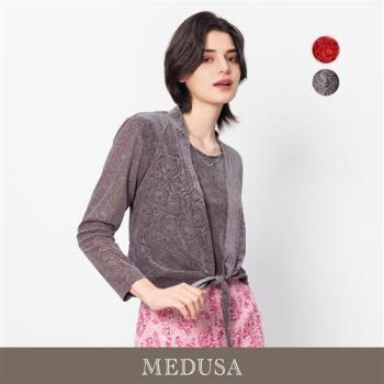 現貨【MEDUSA 曼度莎】宴會假兩件式罩衫上衣 - 2色（M-XL）｜女長袖上衣 禮服穿搭 媽媽禮服