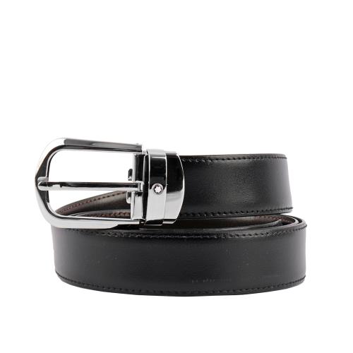MONTBLANC 萬寶龍雙面可調尺寸商務皮帶(黑色/棕色) 114412