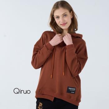 【Qiruo 奇若】秋冬專櫃咖啡色上衣3094A 連帽款