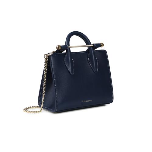 Strathberry NANO TOTE 經典小型托特包-海軍藍