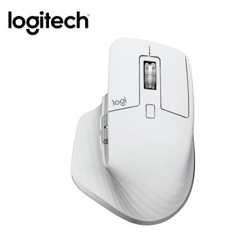【Logitech 羅技】MX Master 3s 無線智慧滑鼠 - Mac專用 淺灰色