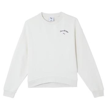 Puma 純棉長袖上衣 女裝 王淨代言款 亞規 米白【運動世界】63253692