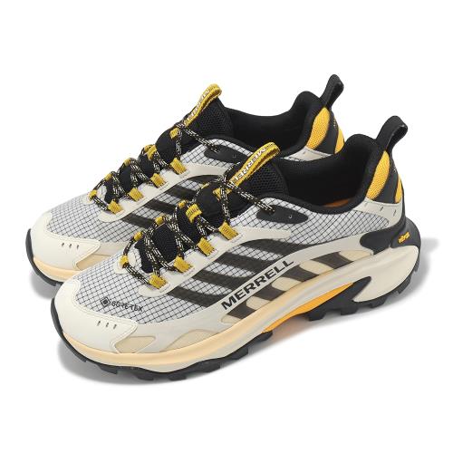 Merrell 戶外鞋 Moab Speed 2 GTX 男鞋 米白 棕 橘 防水 黃金大底 郊山 登山鞋 ML038065
