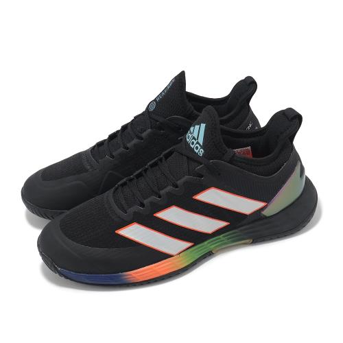 adidas 網球鞋 adizero Ubersonic 4 M Heat 男鞋 黑 彩虹 透氣 緩震 愛迪達 GY3999
