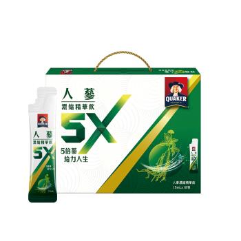 【官方直營】QUAKER 桂格 5X人參濃縮精華飲15ml×18入x1盒(共18入)