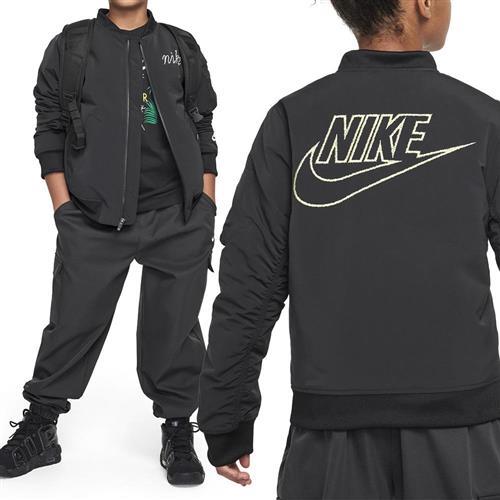 Nike Varsity JKT GCEL 大童 童裝 黑色 運動 上衣 夾克 口袋 拉鍊 外套 HQ4881-010