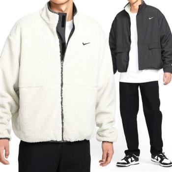 Nike Winter JKT REV GCEL 男款 黑色 運動 雙面穿 羊羔絨 拉鍊 外套 HV1737-060