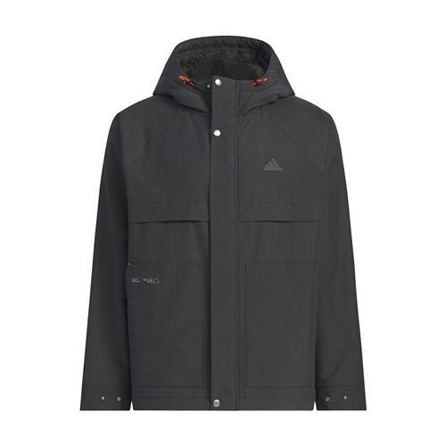 Adidas TH Warm JKT 男款 黑色 防風 保暖 亞規 運動 休閒 鋪棉 連帽 外套 JI8680