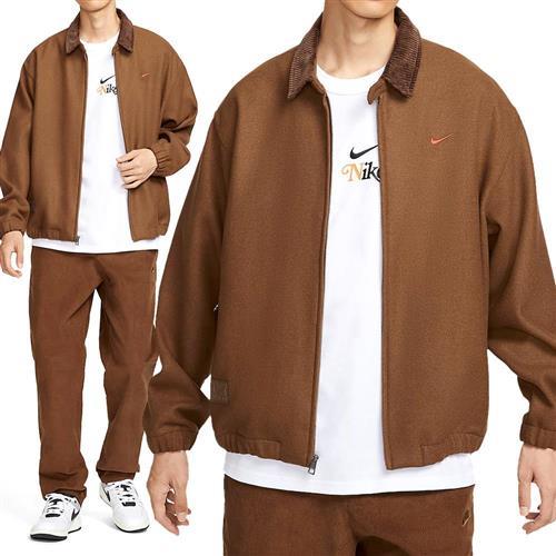 Nike Twill Prem JKT GCE 男款 女款 棕色 中性 休閒 立領 夾克 外套 HQ4744-281