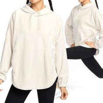 Nike One TF Po Hoodie Polar 女款 米白色 運動 帽T 連帽 上衣 長袖 FV8077-104
