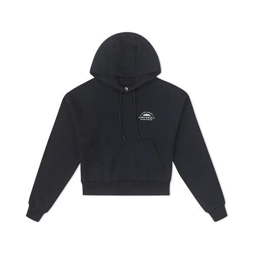 Converse Outdoor Graphic Hoodie 女款 黑色 短版 帽T 長袖 10027076-A02