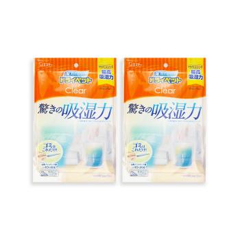 (2袋超值組)日本ST雞仔牌-Clear高吸濕力家庭用收納櫃直立式除濕劑1入/橘袋(吸濕量350ml,放置型室內防潮包吸水粒,衣櫃壁櫥防悶臭乾燥劑)