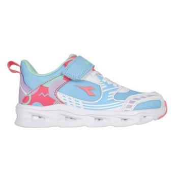 DIADORA 女中童電光時尚慢跑鞋-超寬楦-魔鬼氈 運動 訓練 慢跑