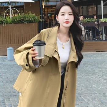 【巴黎精品】風衣外套休閒大衣-短款高階感小眾斗篷大衣女外套5色a1ih35