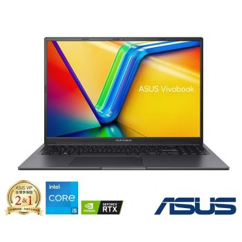 (規格升級)ASUS華碩 Vivobook 16X K3605ZC-0362K12500H 搖滾黑(i5-12500H/8+16G/2TB/W11)