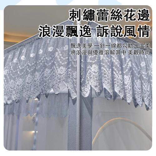 南極人 蚊帳 三開門加大空間防摔蚊帳  免安裝蚊帳 全包圍式防蚊蚊帳 回型底結構 加密網眼 1.5M/1.8M床