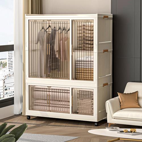 【AOTTO】 大容量開門折疊收納衣櫃-90面寬(衣櫃 衣櫥 收納櫃)