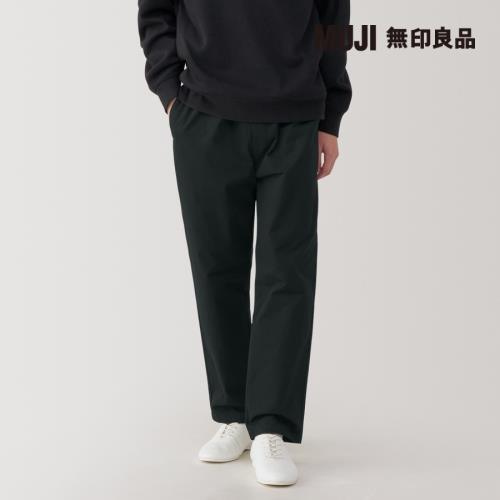 男水洗棉舒適長褲 黑色【MUJI 無印良品】