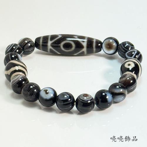 貴重！藏傳天珠★龍眼天珠(小)★ 藏密龍眼天珠風化紋純潤六眼貴人瑪瑙玉髓天