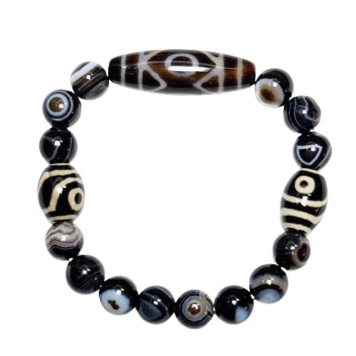 開光 三眼天珠 蓮華菩提 喨喨飾品】藏傳金剛蓮花三眼天珠手鍊A821|手鍊/手珠|ETMall東森購物網