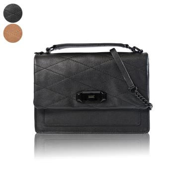 Rebecca minkoff Je Taime 真皮菱格旋鈕翻蓋手提/斜背二用包/中-(新款任選)