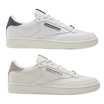 【下殺】Reebok 休閒鞋 男鞋 CLUB C 85 白深藍/米灰【運動世界】100074163/100074162
