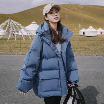 【巴黎精品】真 羽絨90%白鴨絨 羽絨外套羽絨衣夾克-短款連帽麵包服羽絨女外套3色a1ii17
